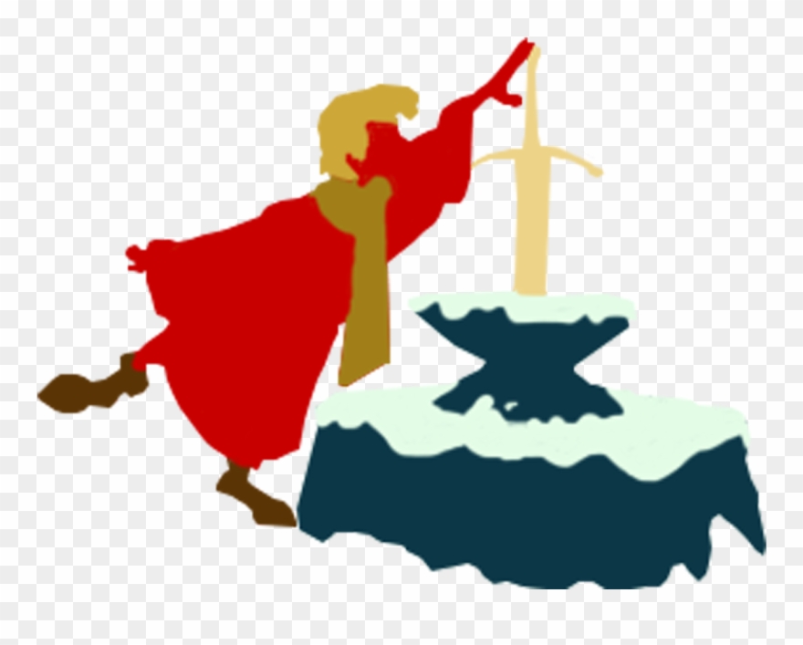 The Sword In The Stone - Sword In The Stone Silhouette Clipart