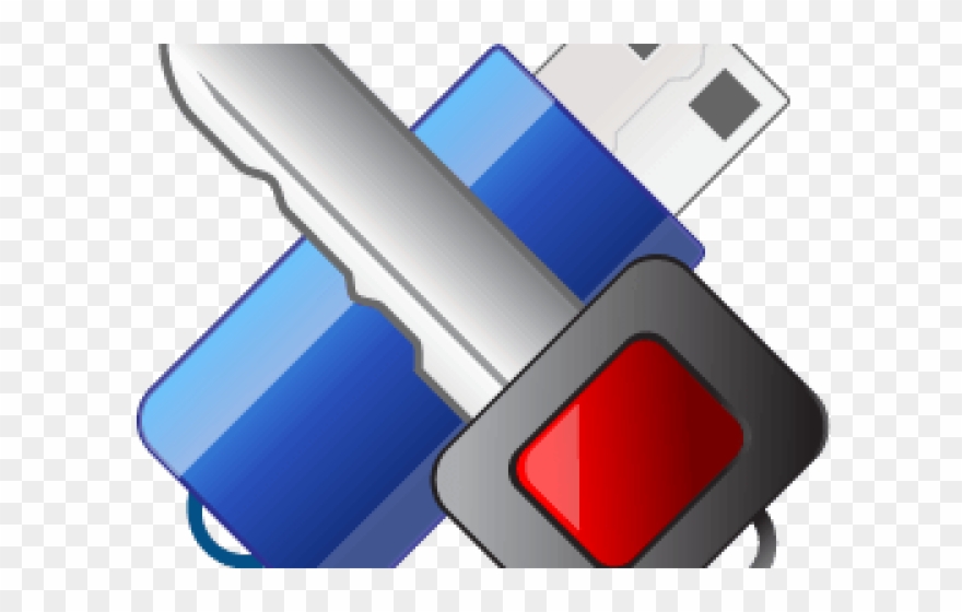 Usb Flash Clipart Hard Drive - Usb Secure - Png Download