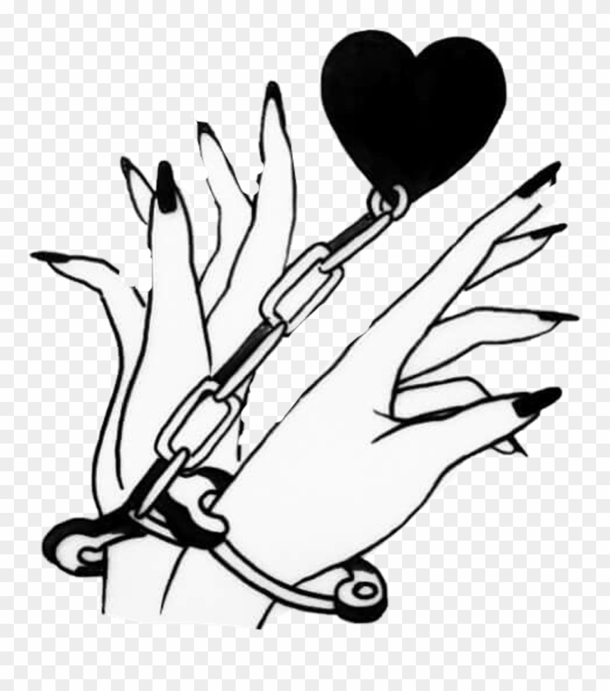 Kinky Sticker - Heart Handcuff Drawing Clipart