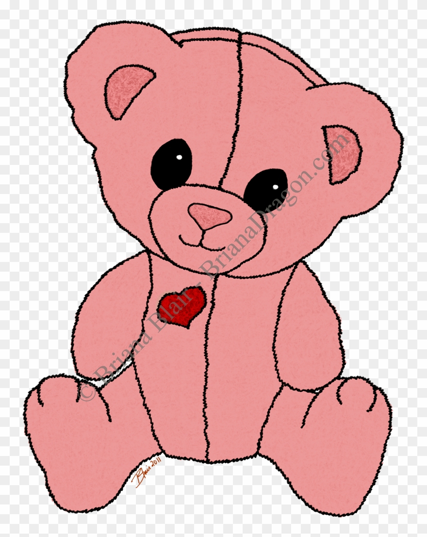 Cute And Happy Pink Teddy Bear By Brianadragon - Teddy Bear Clipart