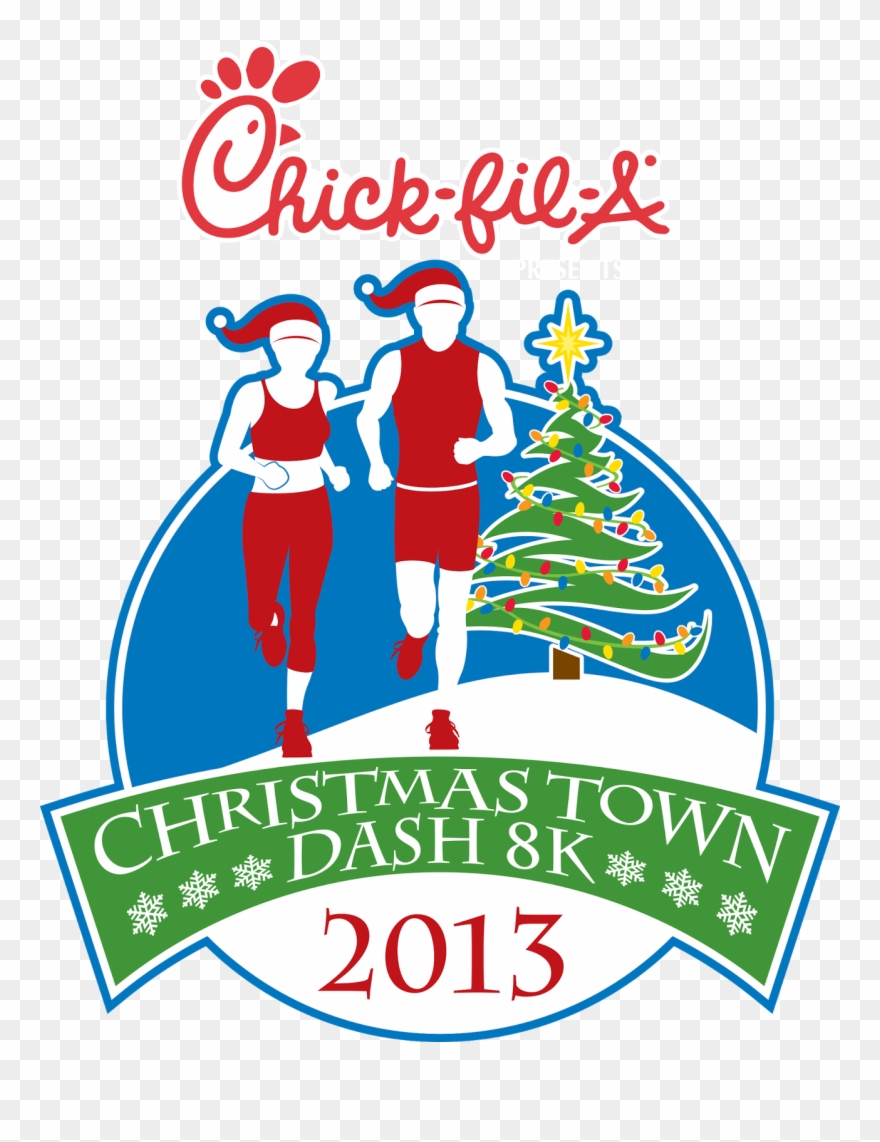 Running, Santa Style - Chick Fil A Spirit Night Logo Clipart