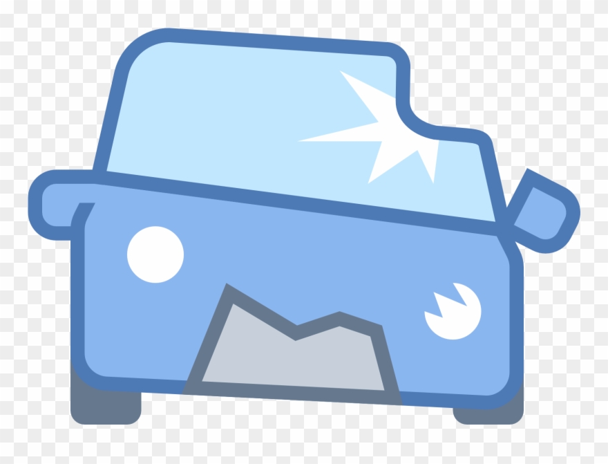 Crashed Car Icon - Damaged Car Icon Clipart