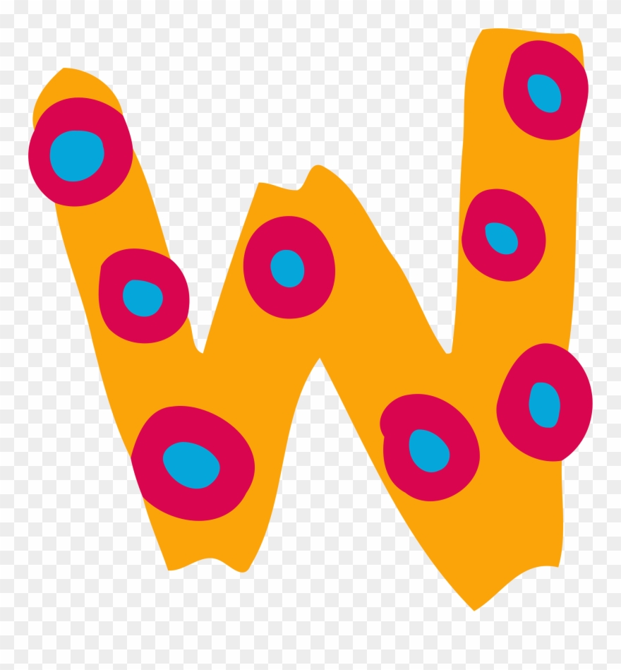 Big Image - Colourful W Clipart