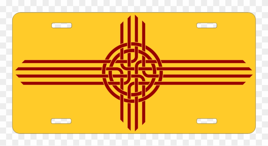 Celtic Zia License Plate - Celtic Zia Symbol Clipart