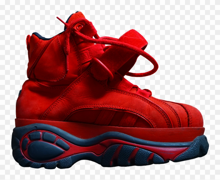 Shoe, Platform Shoe, Sole, High, Buffalo, Red - Red Buffalo Shoe Clipart