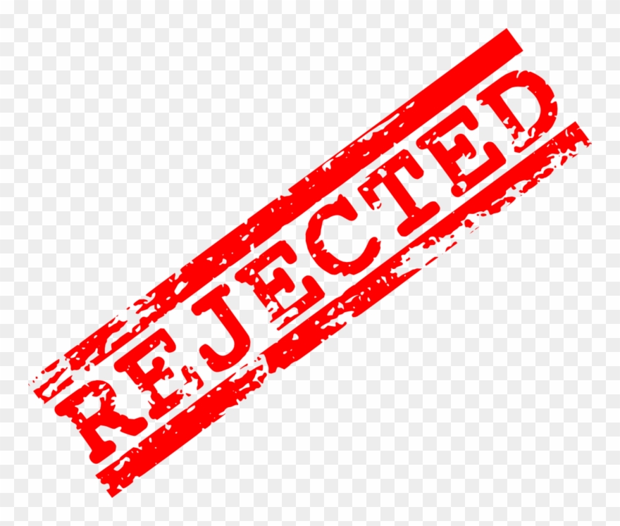 Red Rejected Stamp - Transparent Background Rejected Stamp Clipart