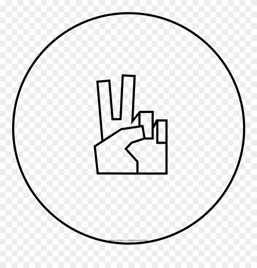 Two Fingers Coloring Page - Uu Chalice Clipart
