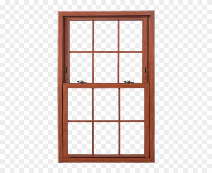 Free Png Download Double Hung Wooden Sash Window Png - Wood Look Vinyl Window Clipart