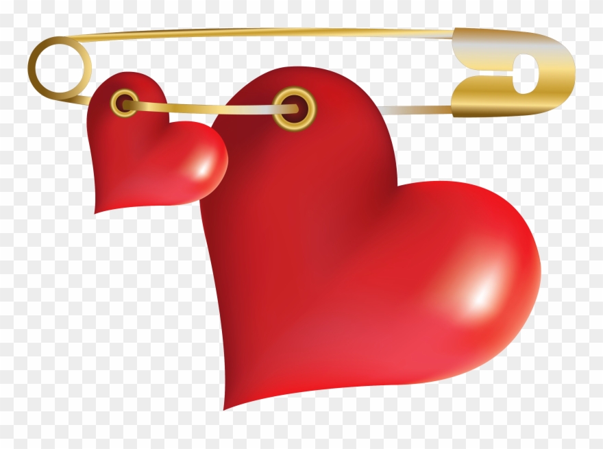 Safety Pin Png Photo - Heart Clipart