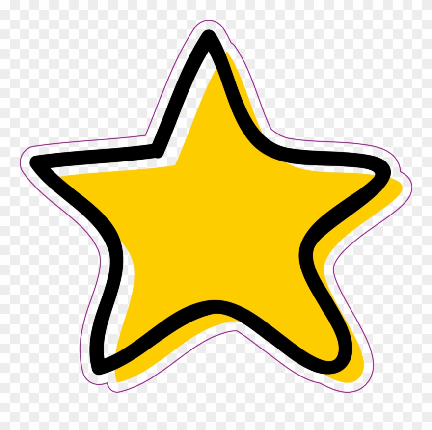 Crossed Band Aid Bandage Sticker - Star Doodle Yellow Png Clipart