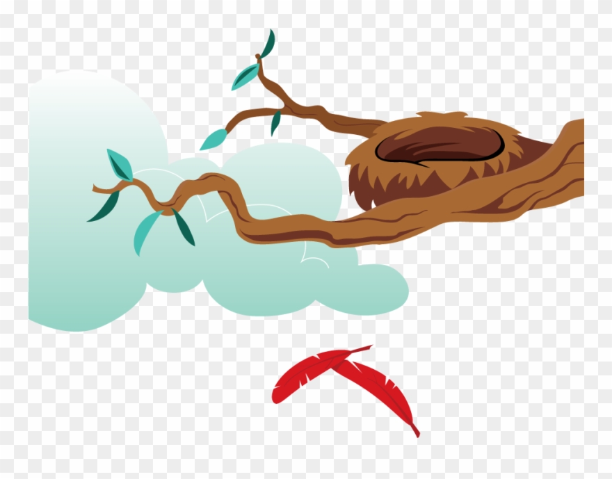 Nest On A Tree Png - Nest In Tree Cartoon Clipart