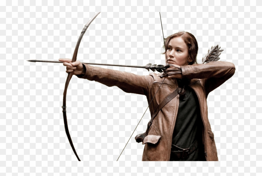 Hunger Games Katniss Bow And Arrow - Katniss With Bow And Arrow Clipart