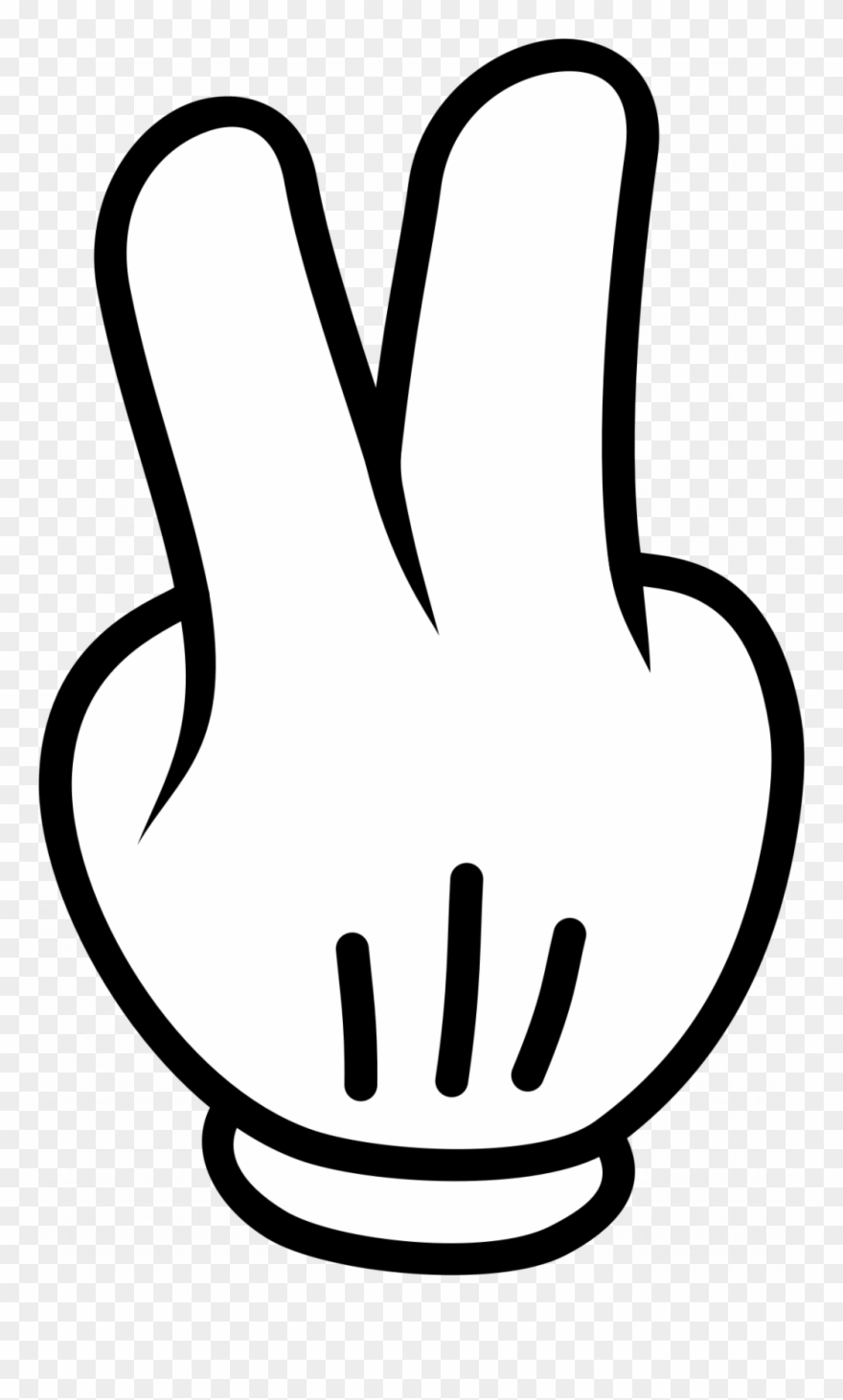 Mickey Mouse Hands Two Clipart