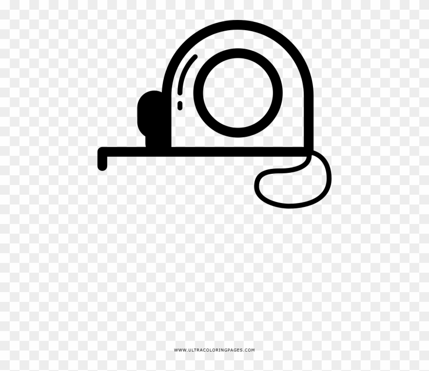 Measuring Tape Coloring Page - Circle Clipart