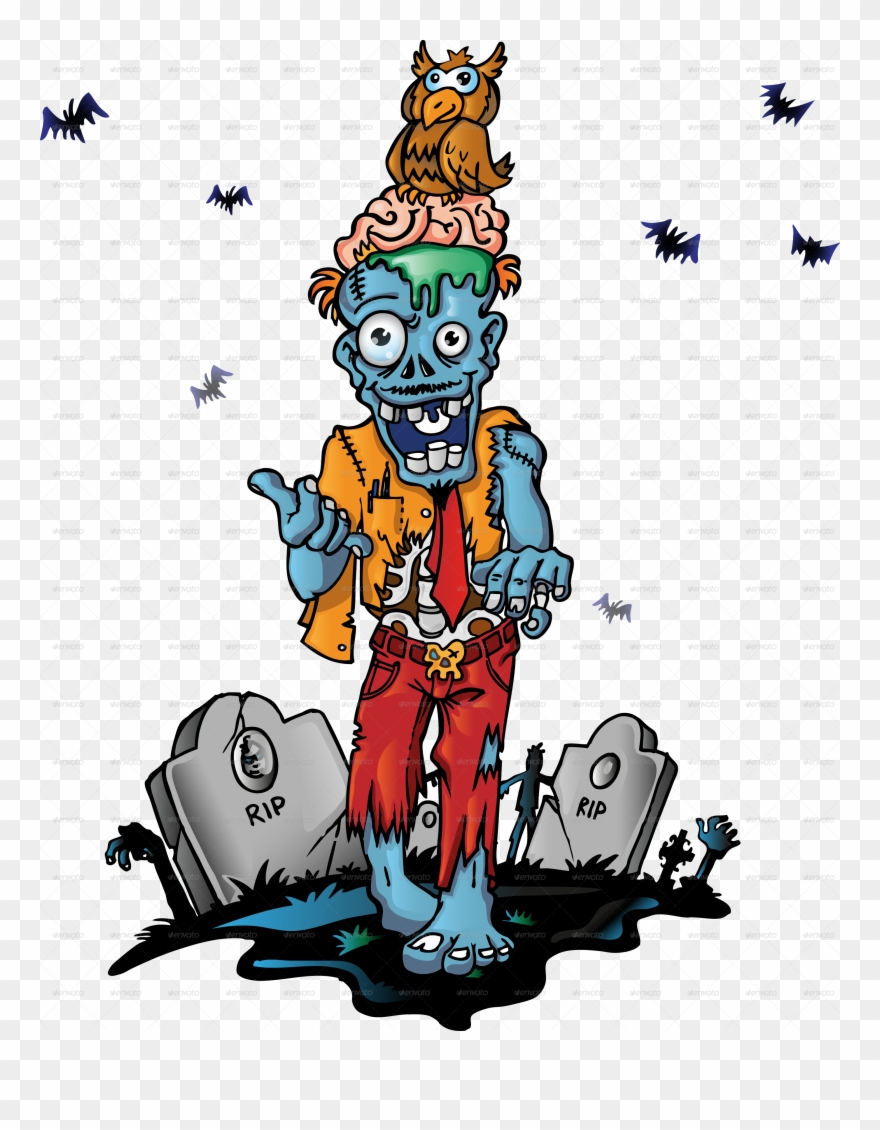 Zombie Cartoon - Zombie Cartoon Transparent Background Clipart