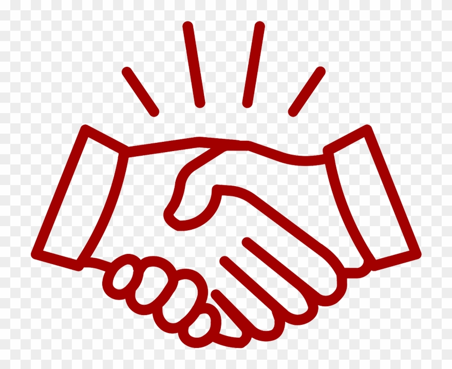 Handshake Icon - White Hands Shaking Icon Clipart
