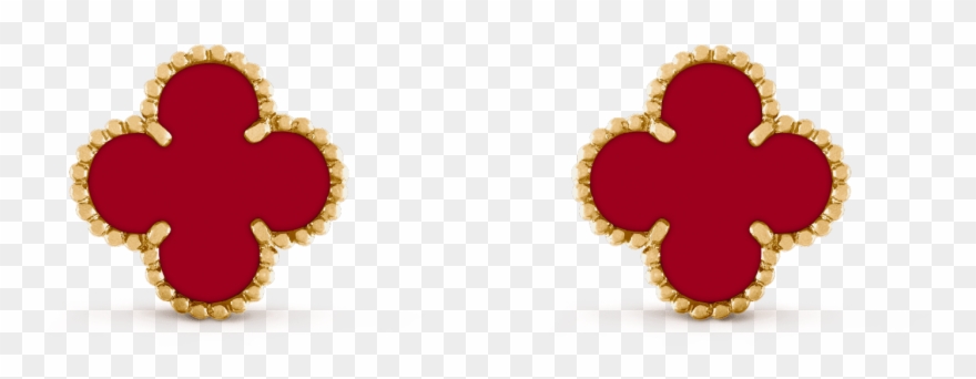 Vintage Alhambra Earrings - Van Cleef And Arpels Green Earrings Clipart