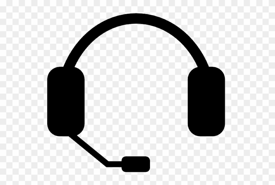 Headphones With Mic Vector Clipart