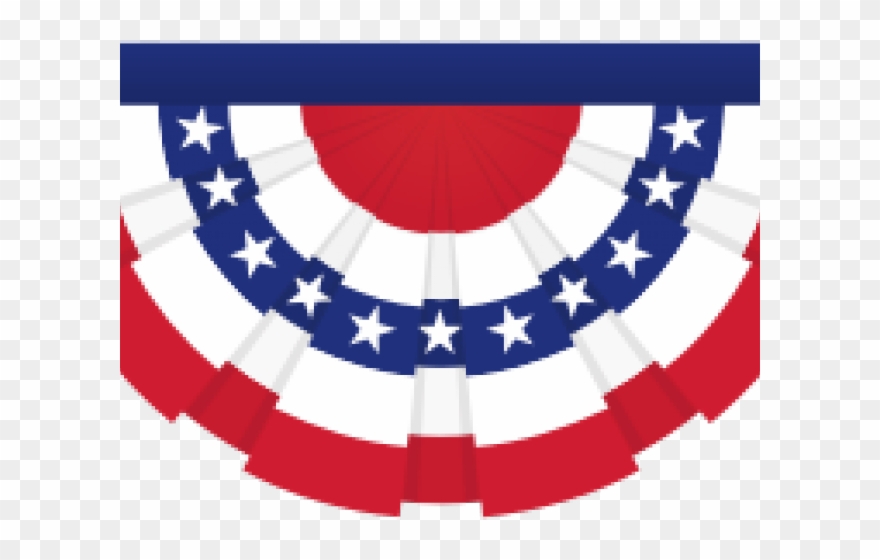 Bunting Clipart American Flag - Vector American Flag Bunting - Png Download