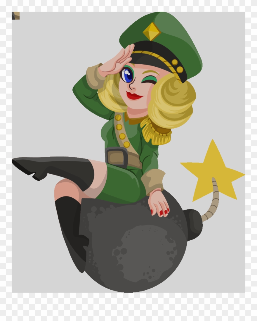 0 Military Clipart Army Woman Clipart Png - Women Soldier Cartoon Png Transparent Png