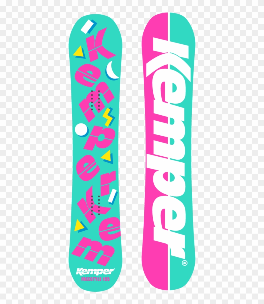Kemper Freestyle Snowboard - 1989 Kemper Snowboard Clipart