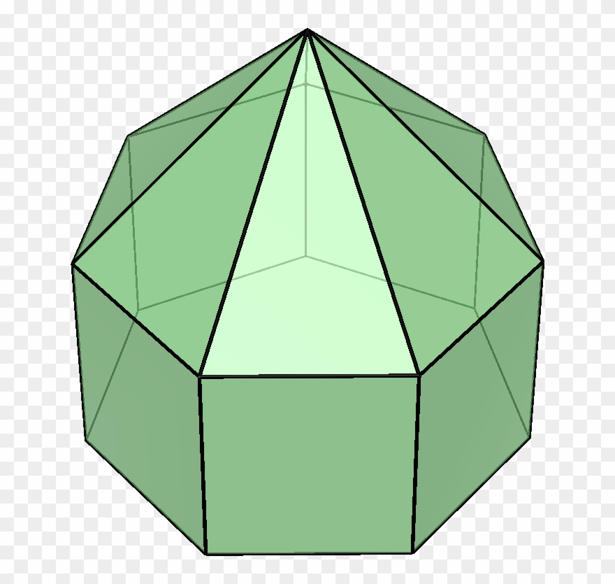 Elongated Heptagonal Pyramid - Piramide Heptagonal Clipart