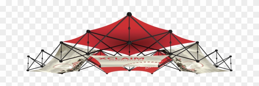 Xclaim 14ft 10 Quad Pyramid Fabric Popup Display Kit - Illustration Clipart