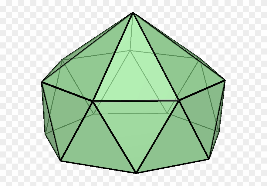 Gyroelongated Heptagonal Pyramid - Triangle Clipart