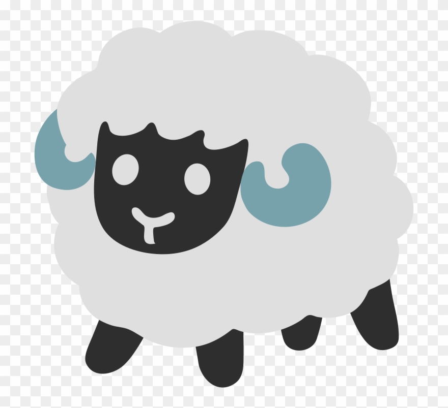 Sheep Emoji On Android , Png Download - Emoji Sheep Clipart