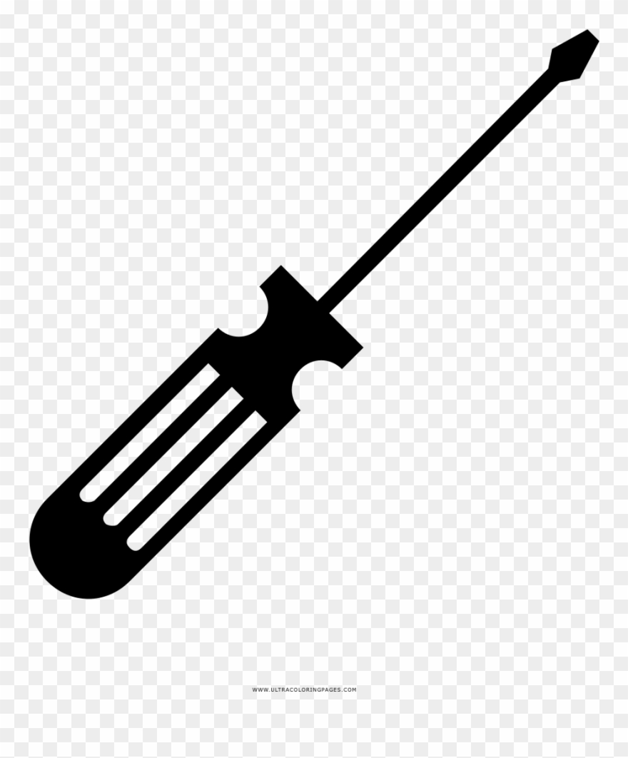 Screwdriver Coloring Page Clipart