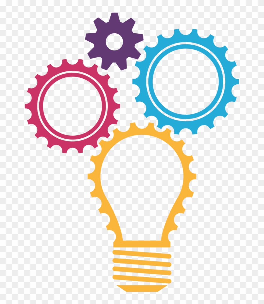 Vws Towork - Gear Bulb Banner Clipart