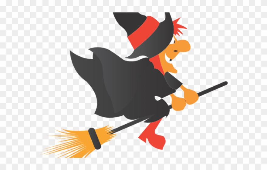 Free Clipart Witch - Clip Art Witches On Brooms - Png Download