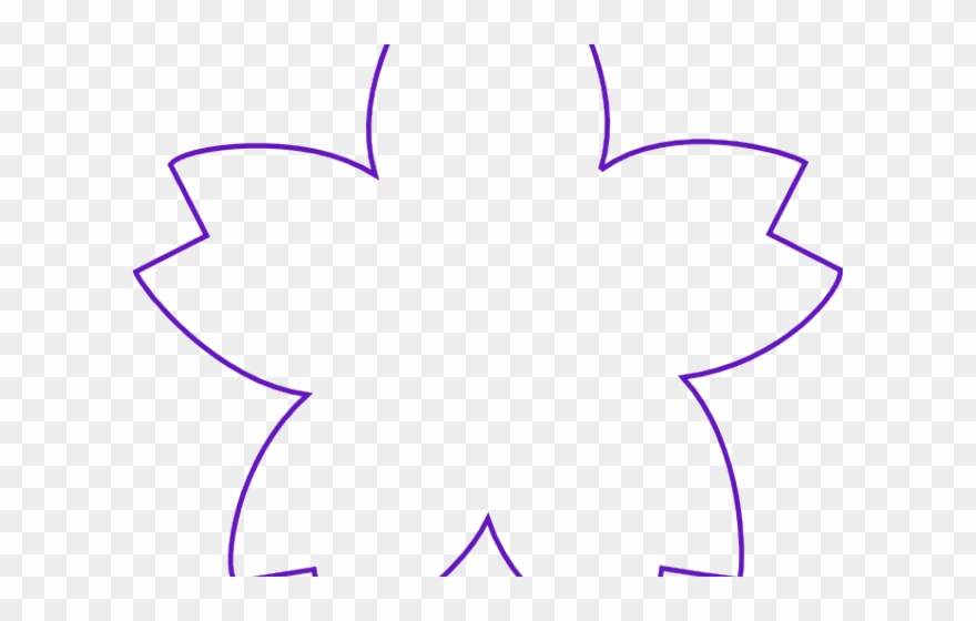 Purple Rose Clipart Leaf Outline - Circle - Png Download
