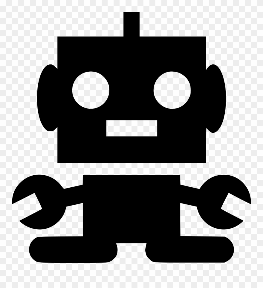 Png File - Silueta De Un Robot Clipart