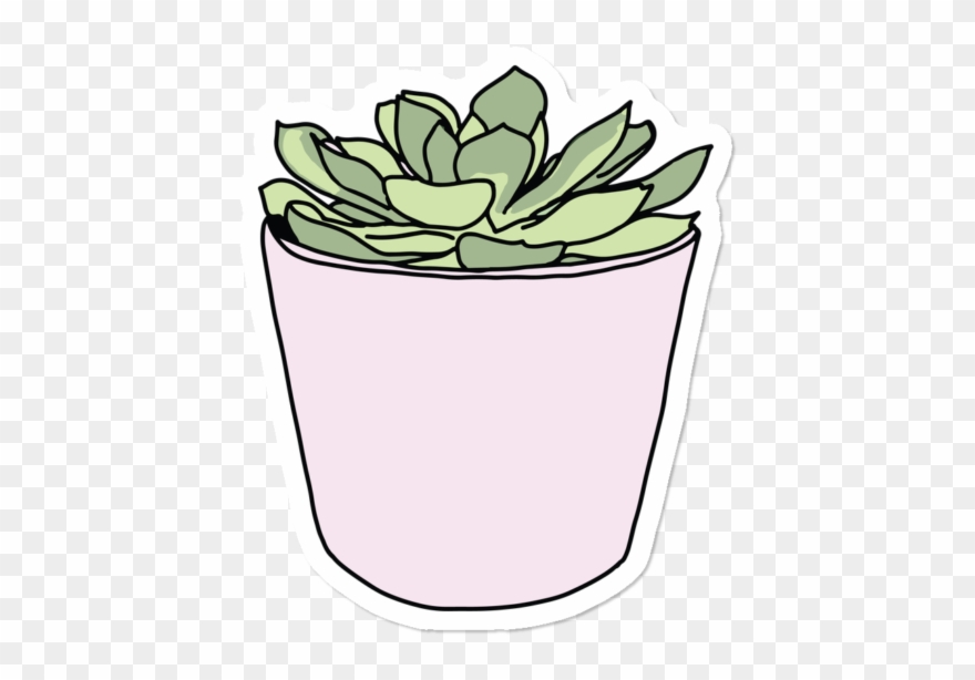 Suculent House Plant In Pink Flowerpot - Flowerpot Clipart