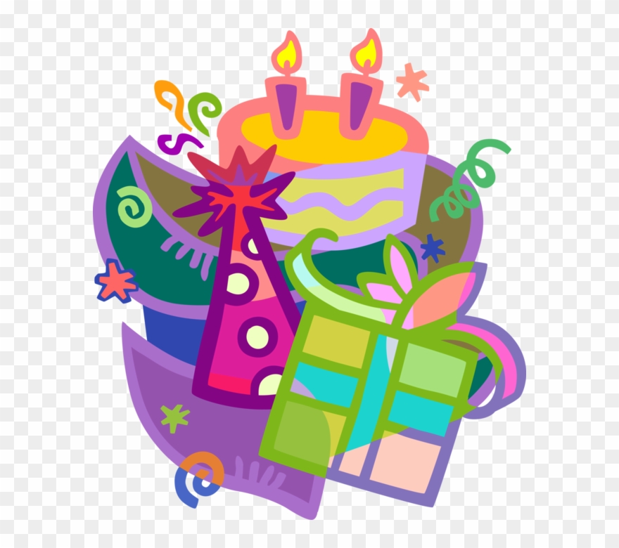 616 X 700 2 0 - Cake And Gifts Clipart - Png Download