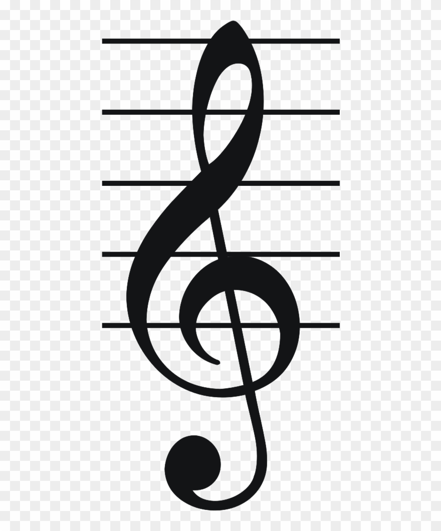 Treble Clef - G Clef In Music Clipart