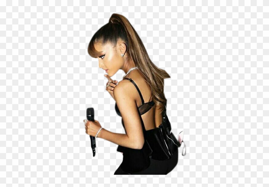 Ariana Grande In Hot Black Bikini And Leggings - Ariana Grande Singing Png Clipart