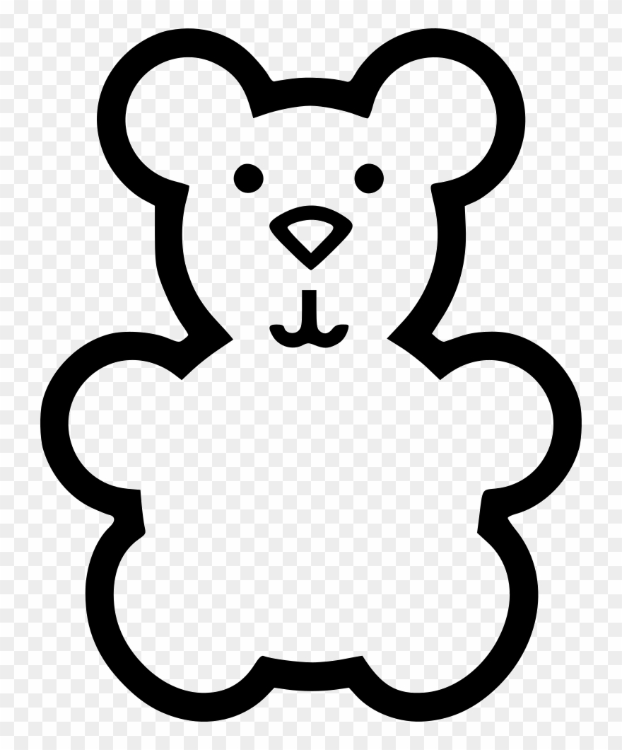 Png File - Small Teddy Bear Drawing Easy Clipart