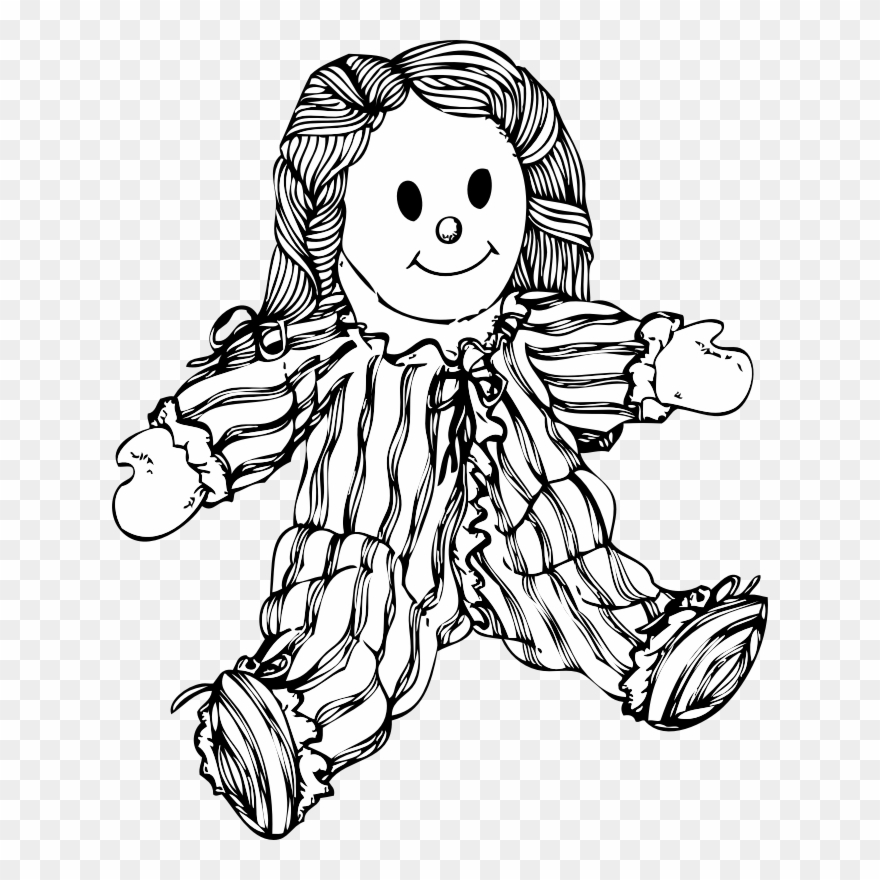 Medium Image - Doll Clipart Black And White Png Transparent Png
