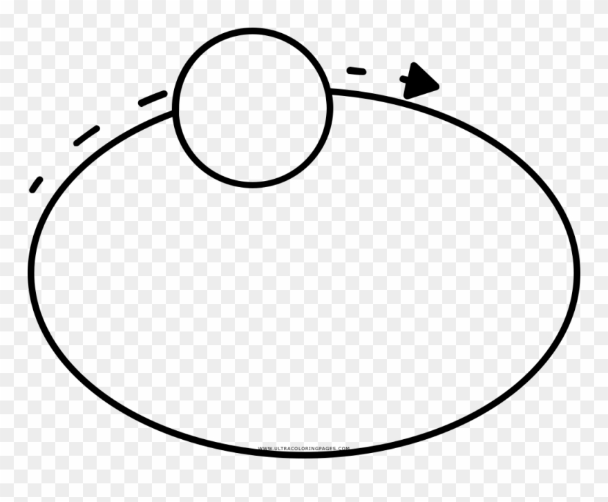 Orbit Coloring Page - Circle Clipart