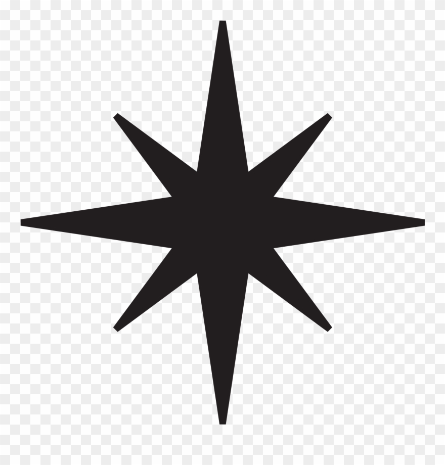 6 - Star Of Bethlehem Silhouette Clip Art - Png Download