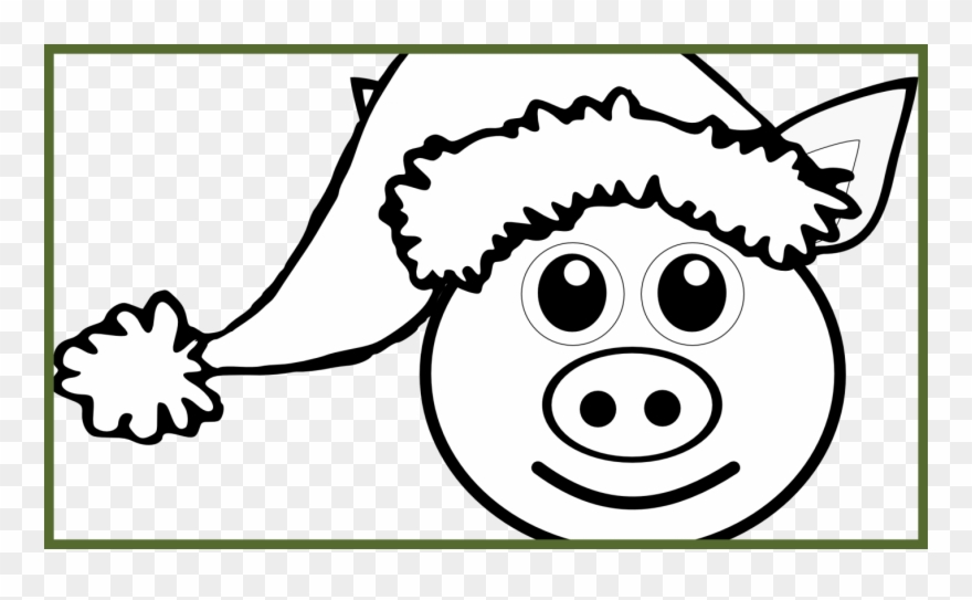 Inspiring Simple Pig Drawing At Get For Personal Use - Christmas Pig Color Page Clipart