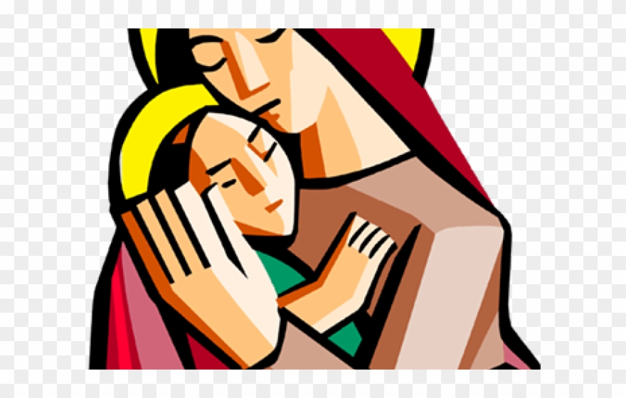 Mother And Baby Clipart Mary Baby Jesus - Mother Mary Png Transparent Png