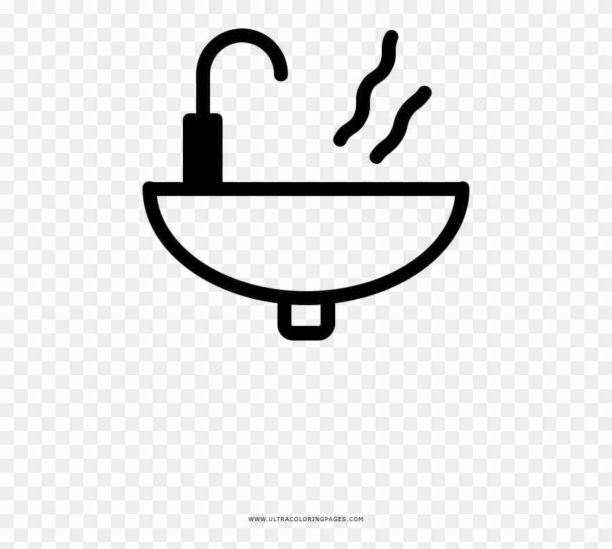 Sink Coloring Page Clipart