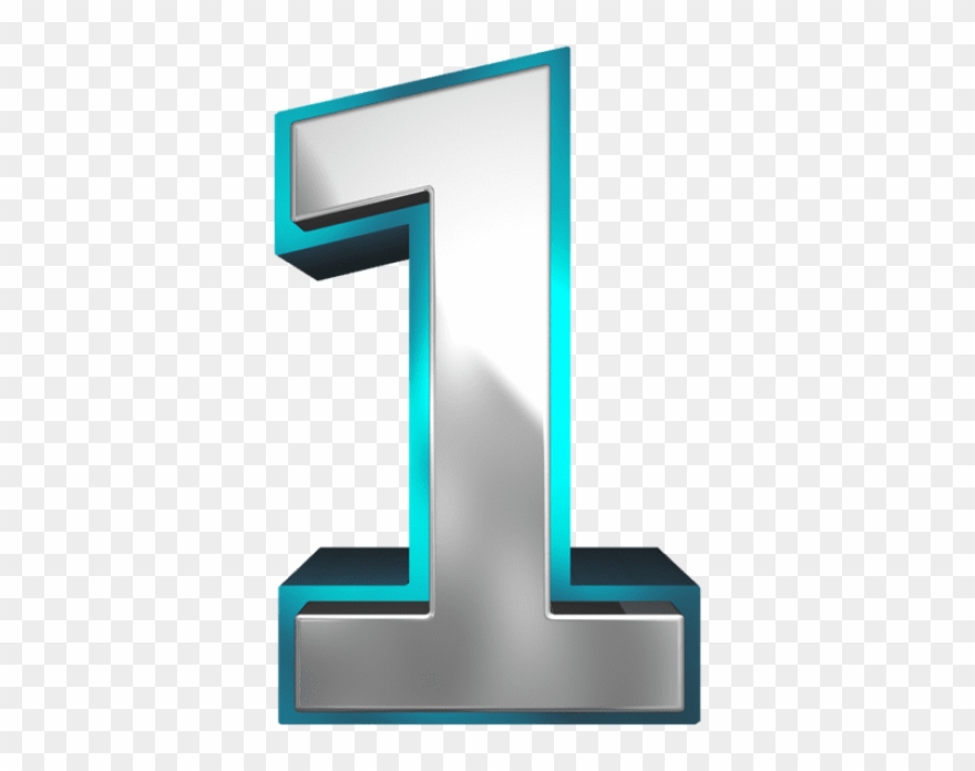 Free Png Download Metallic And Blue Number One Clipart - Metallic Numbers Png Transparent Png