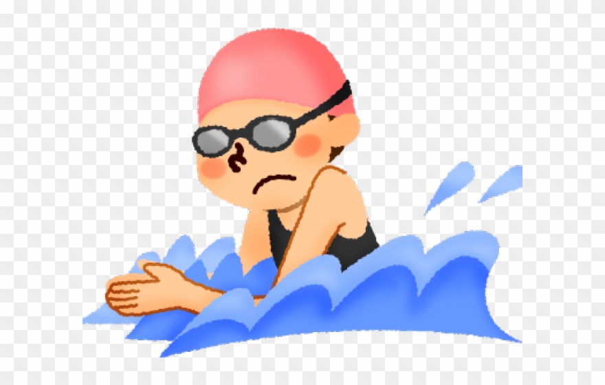 Woman Clipart Swimming - Cartoon - Png Download