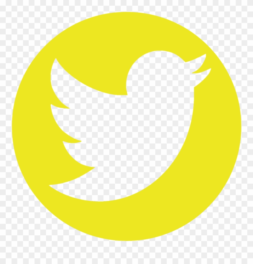 Yellow Twitter - Grey Vector Twitter Logo Clipart
