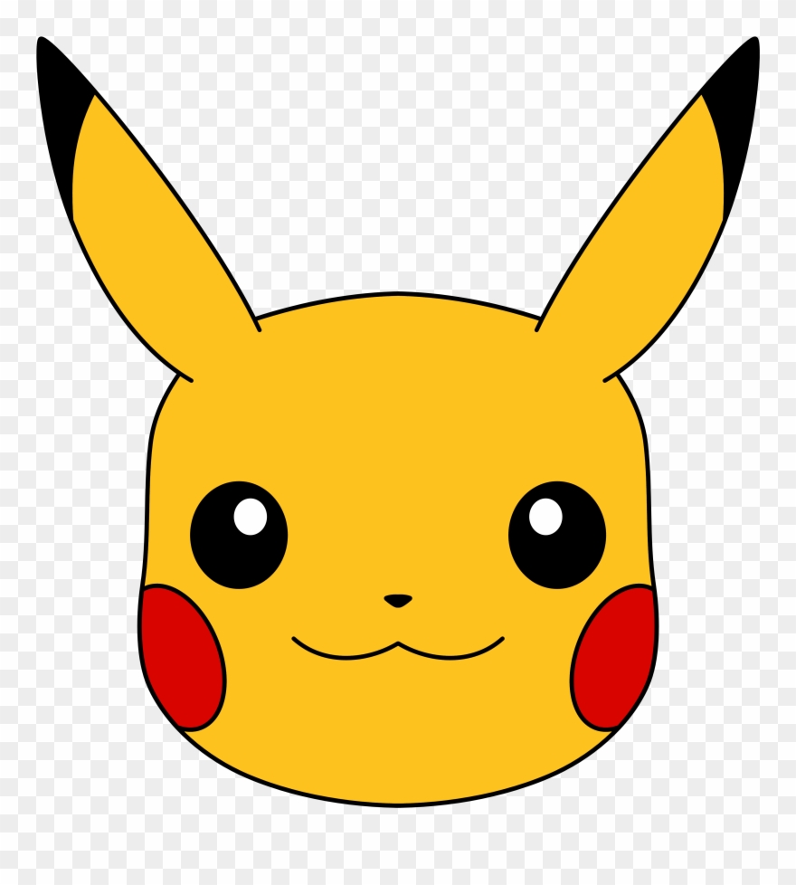 Pikachu Clipart Head - Face Of Pikachu - Png Download