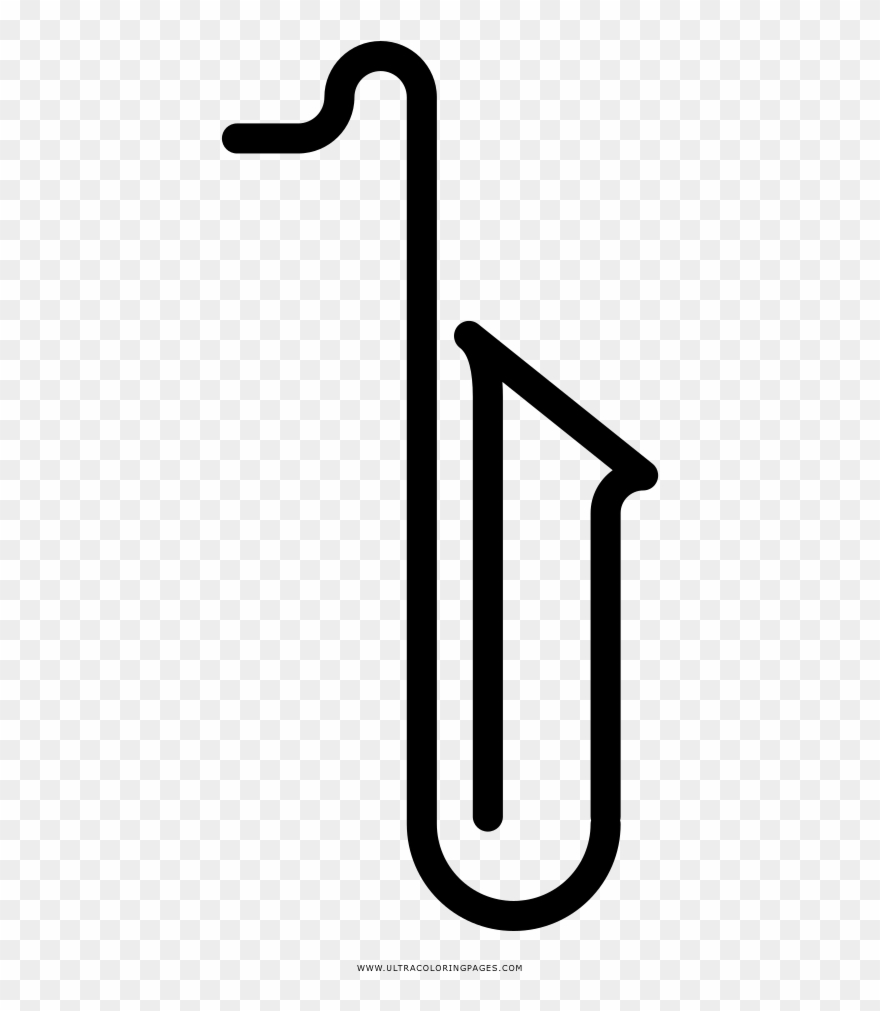 Saxophone Coloring Page Clipart